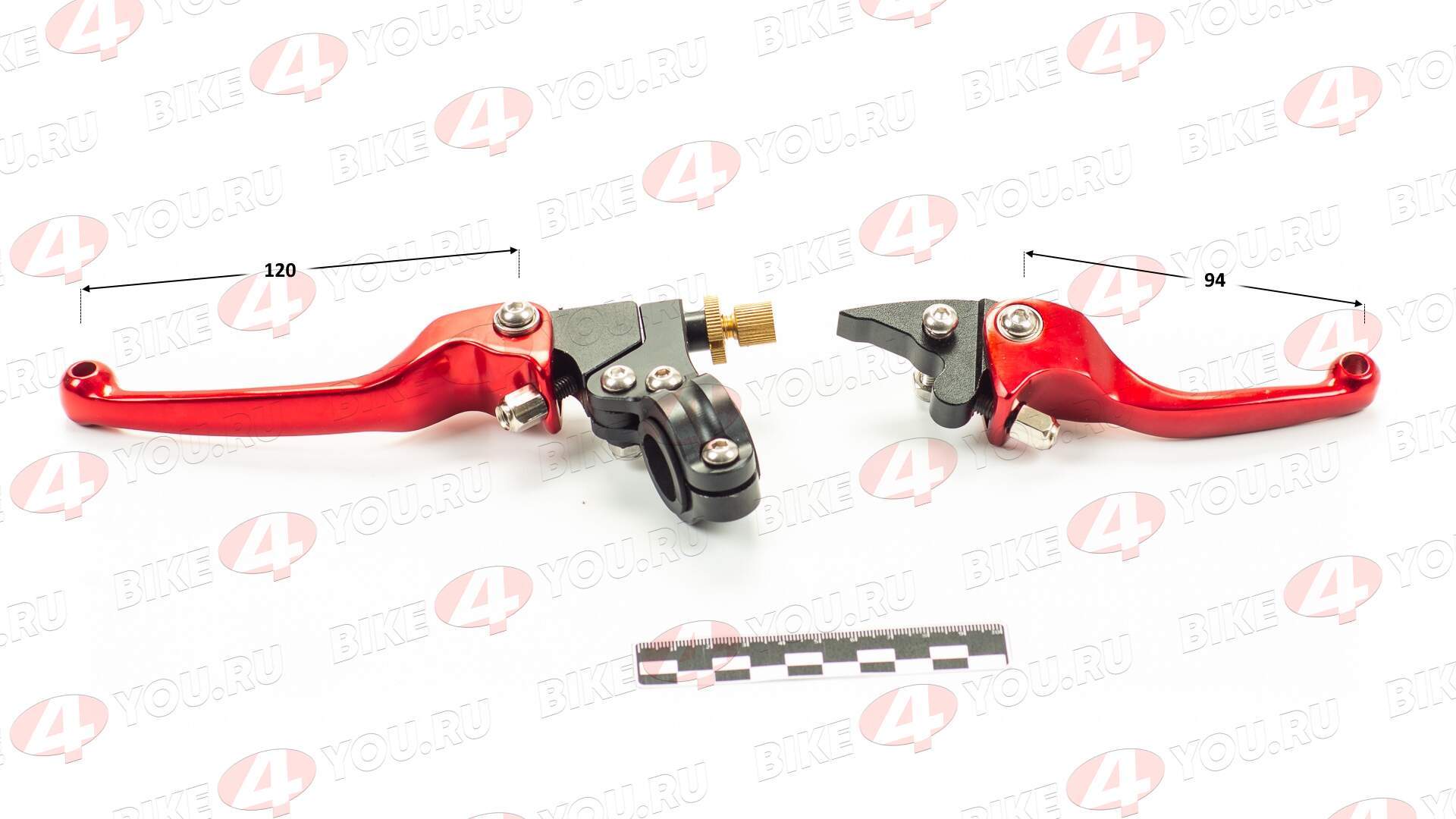 Рычаг сцепл.+тормоза складные ASV красные